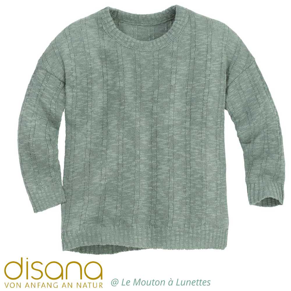 Pullover en lin et coton bio enfant DISANA - Nouveauté !