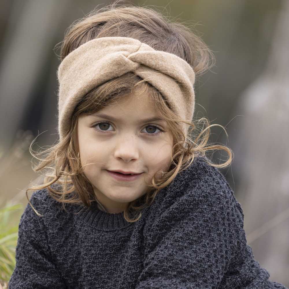 pull aran disana et bandeau en laine mérinos