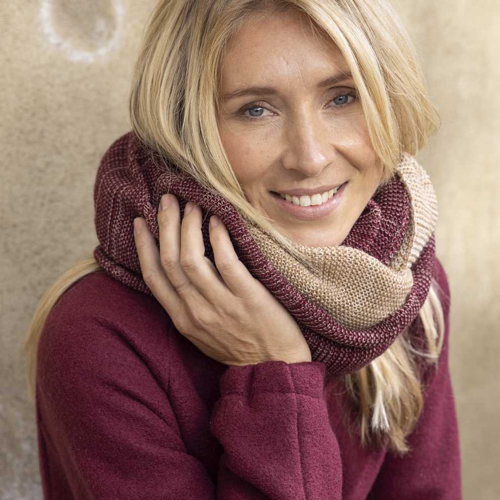 Snood femme écharpe loop disana laine mérinos adulte