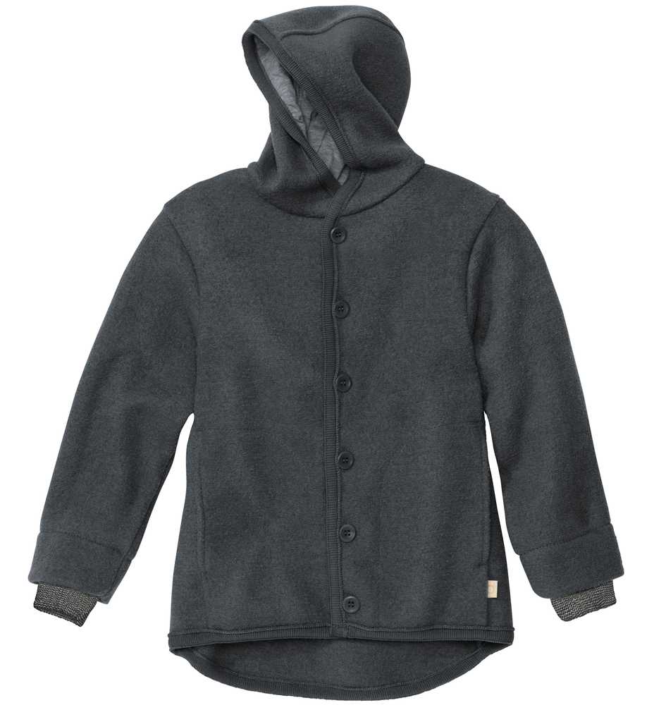 veste enfant en laine bouillie bio disana anthracite