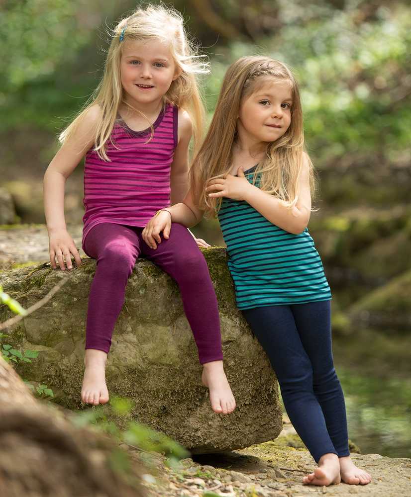 Legging Enfant Laine Mérinos Bio 160 G/m² – Doux, Respirant, Anti-Taches, Idéal Toute L’Année Comme Sous-Vêtement Ou Pyjama
