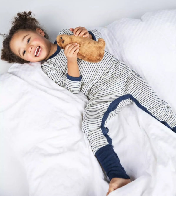 Pyjama laine et soie bébé sans pieds avec revers - ENGEL NATUR