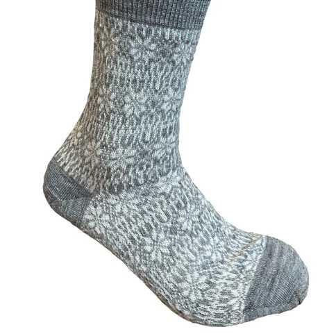 Chaussettes fines en pure laine bio - Motif étoilé Hirsch Natur - du 15 au 46