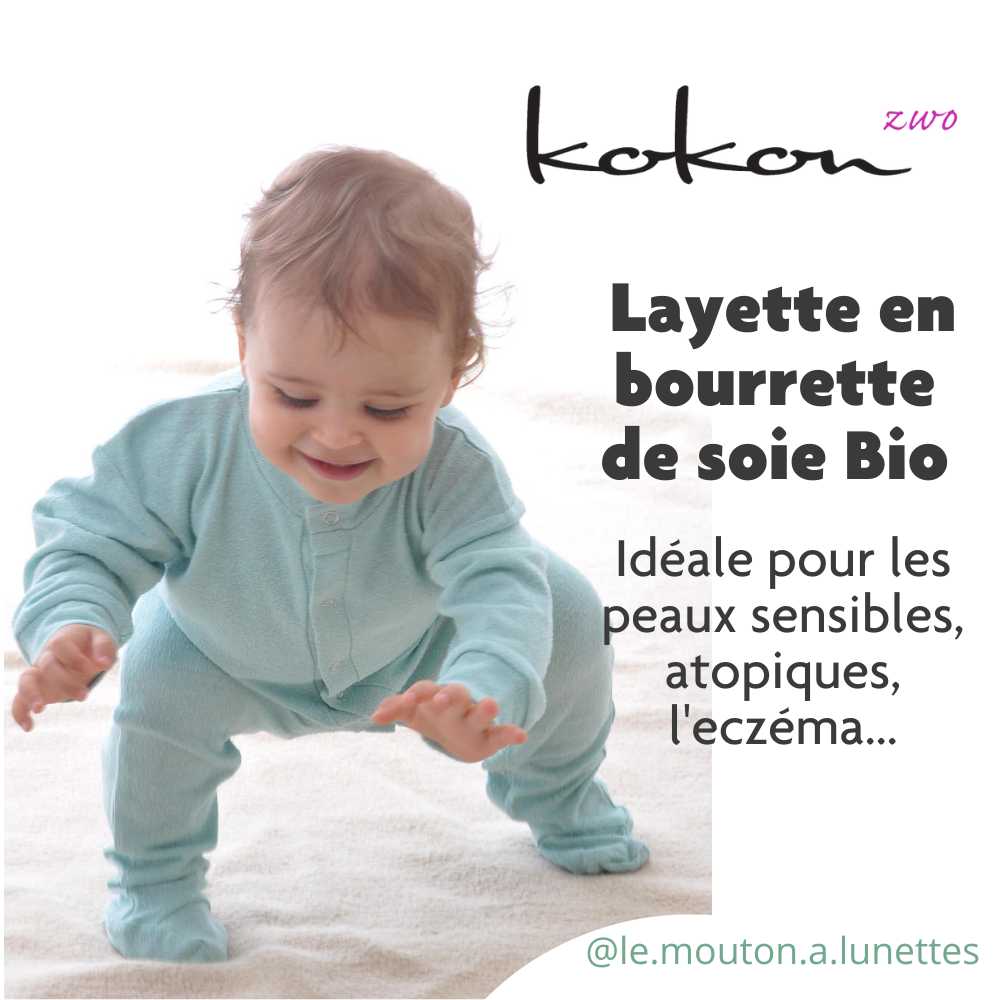 Pyjama bébé en bourrette de soie KokonZwo – Le Mouton à Lunettes