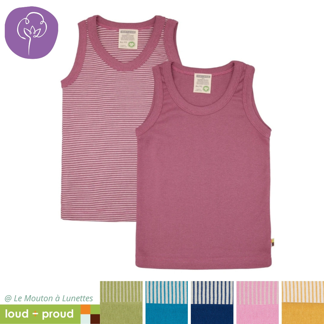 Débardeur en Coton Bio par lot de 2 - Loud and Proud