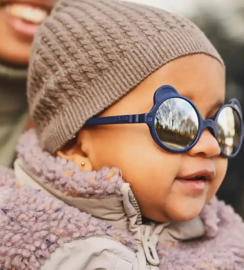 KI ET LA – Lunettes De Soleil Bébé Ours'on 1-2 Ans, Vert Amande – Protection UV Bébé