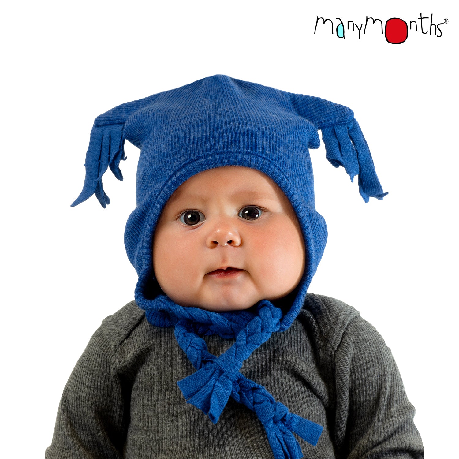Bonnet original Hibou en laine mérinos ManyMonths - Earflap beanie enfant