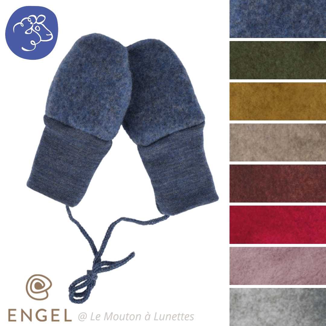 moufles bébé en laine polaire naturelle bio mérinos engel natur
