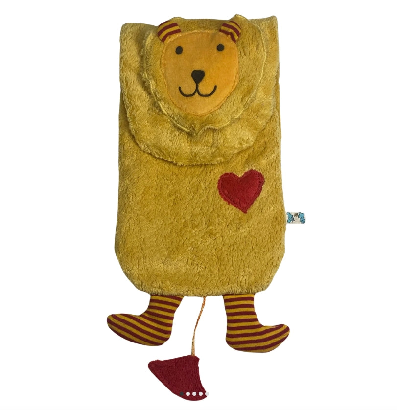 Bouillotte LION en coton bio et caoutchouc naturel - Pat & Patty