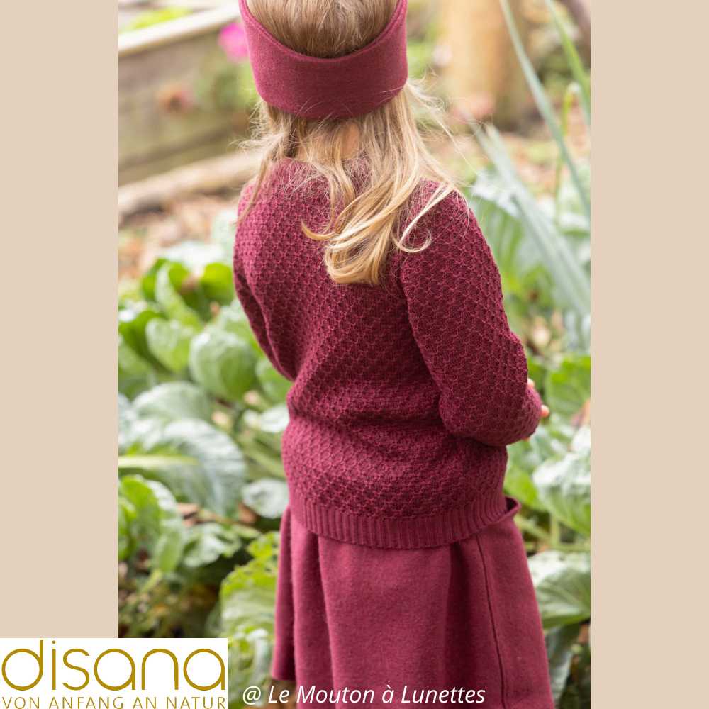 Pull Aran en laine mérinos bio enfant DISANA - Derniers exemplaires