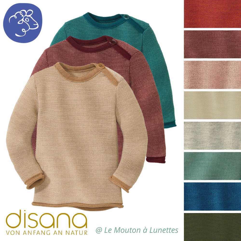pullover bébé laine mérinos trico bio disana