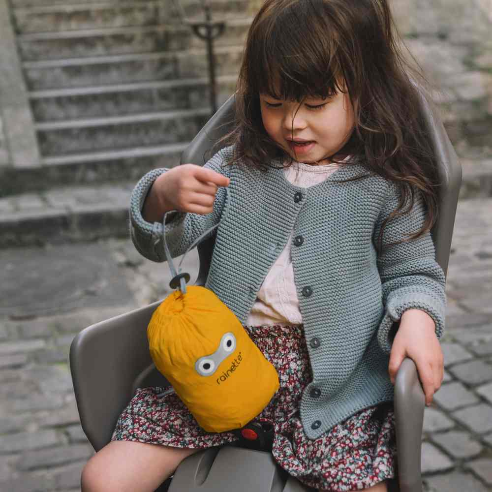 Imperméable rainette cape de pluie siège vélo enfant