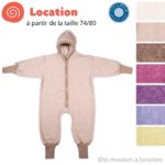 Location Combinaison pilote bébé laine polaire bio Cosilana évolutive