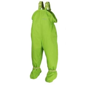 BMS-salopette-bebe-ciré-impermeable-avec-pieds-integres-vert