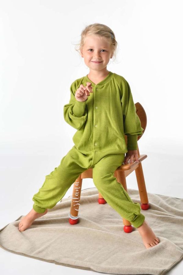 Pyjama enfant laine bio sans pieds