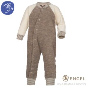 pyjama chaud laine bouclette éponge de laine mérinos bio engel natur - pyjama une pièce sans pieds