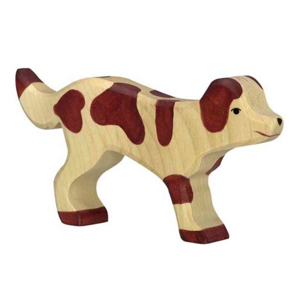 figurine chien en bois