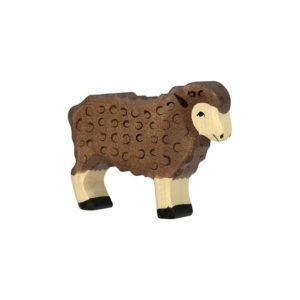 jouet mouton noir en bois