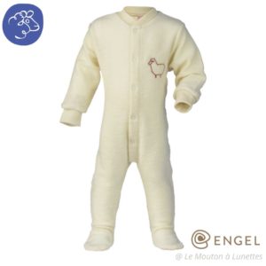 pyjama bébé chaud laine bouclette éponge de laine mérinos bio engel natur - pyjama une pièce avec pieds