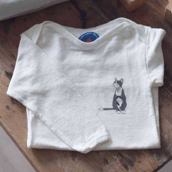 Montchatmichel-Body-bebe-lin-Normandie-made-in-france-manches-longues-chat