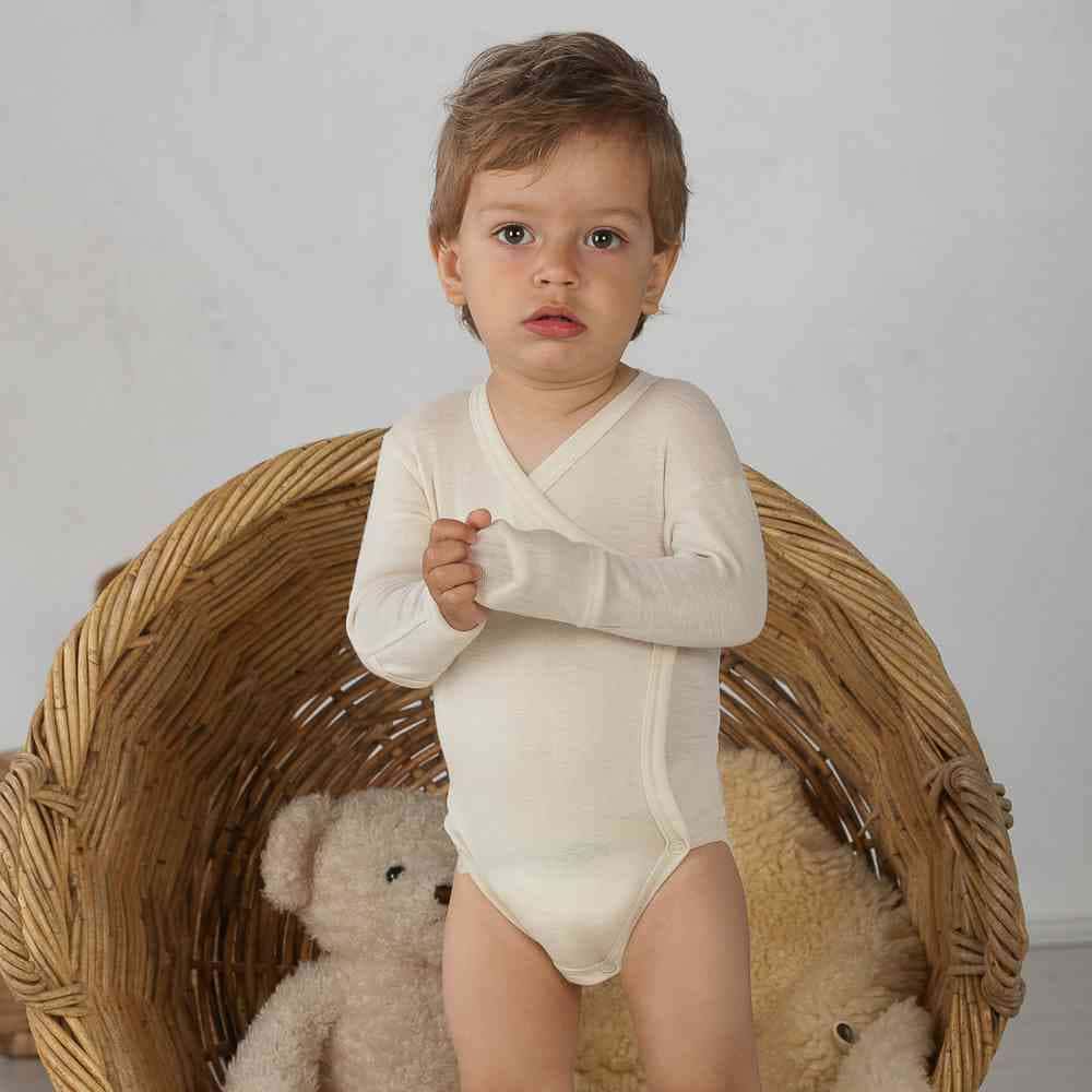 Body bébé en laine et soie éco-responsable - Cosilana