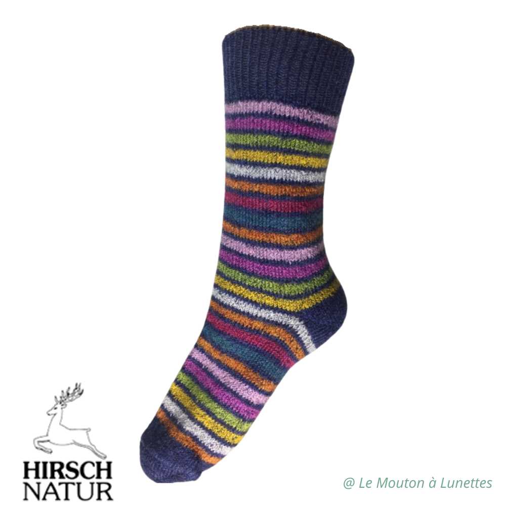 Chaussettes épaisses en pure laine pour enfants Hirsch Natur
