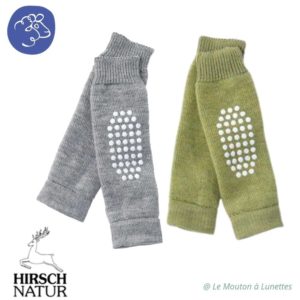 Guêtres antidérapantes en pure laine vierge bio pour bébé Hirsch Natur