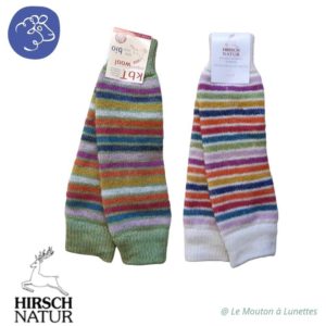 Guêtres en pure laine vierge bio fines pour enfant Hirsch Natur