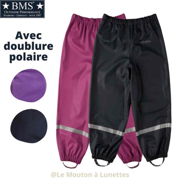 BMS-antartic_pantalon-hiver_impermeable-enfant-cire-oekotex_doublure_polaire
