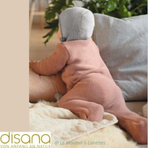 Combinaison Disana bébé en tricot de laine mérinos bio