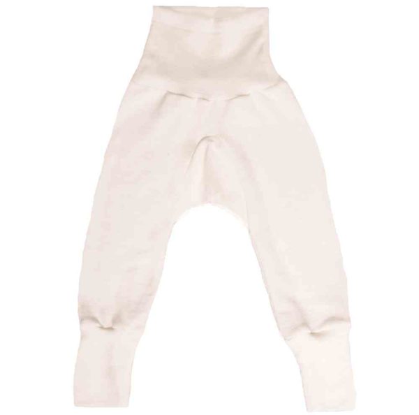Pantalon bébé évolutif en laine et soie écru cosilana