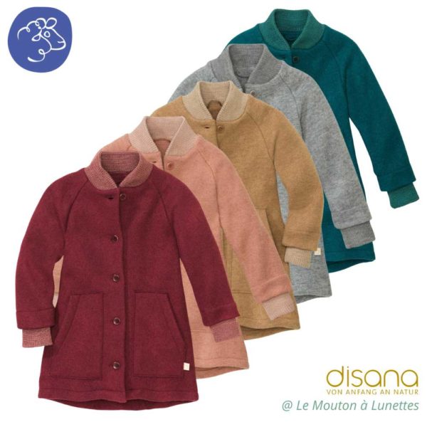 manteau hiver disana en laine bouillie bio pour enfant