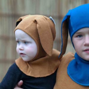 Couvre-masque cagoule pour enfants en laine mérinos naturelle ❤️ menique