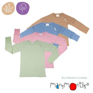 t-shirt evolutif enfant coton bio chanvre ManyMonths ECO Hempies