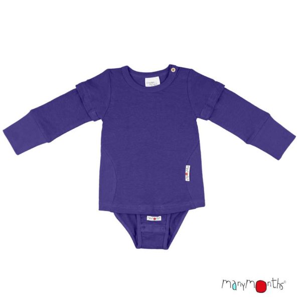 body bébé évolutif chanvre coton bio ManyMonths ECO Hempies mixte blue purple violet