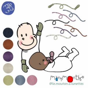 moufles en laine mérinos bébé et enfant - moufles Manymonths