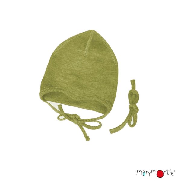 ManyMonths bonnet bebe evolutif laine merinos vert babycap peapuree