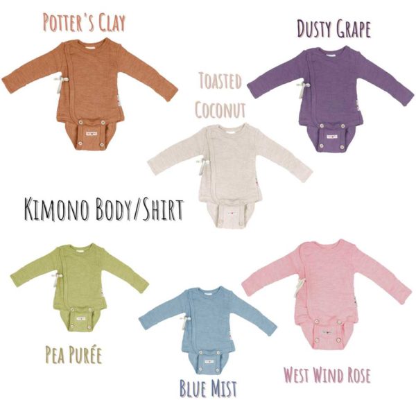 Manymonths body kimono naissance laine mérinos