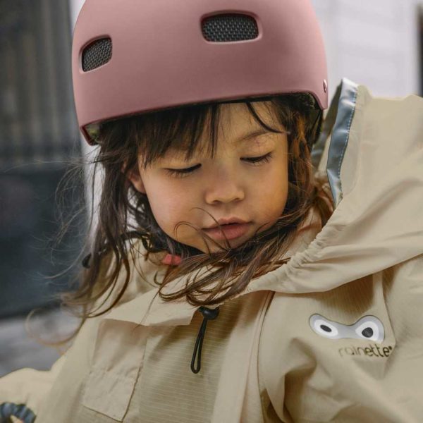 Imperméable rainette cape de pluie siège vélo enfant beige
