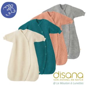 DISANA gigoteuse turbulette bébé tricot laine merinos bio