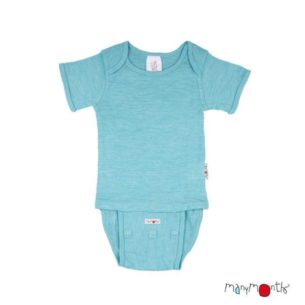 Manymonths 4 saisons body bébé en laine mérinos manches courtes