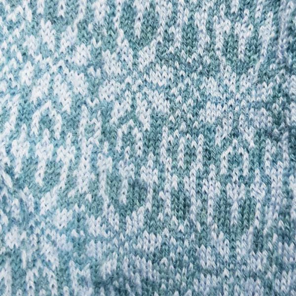 chaussettes en pure laine bio hirsch natur motif étoile turquoise opal