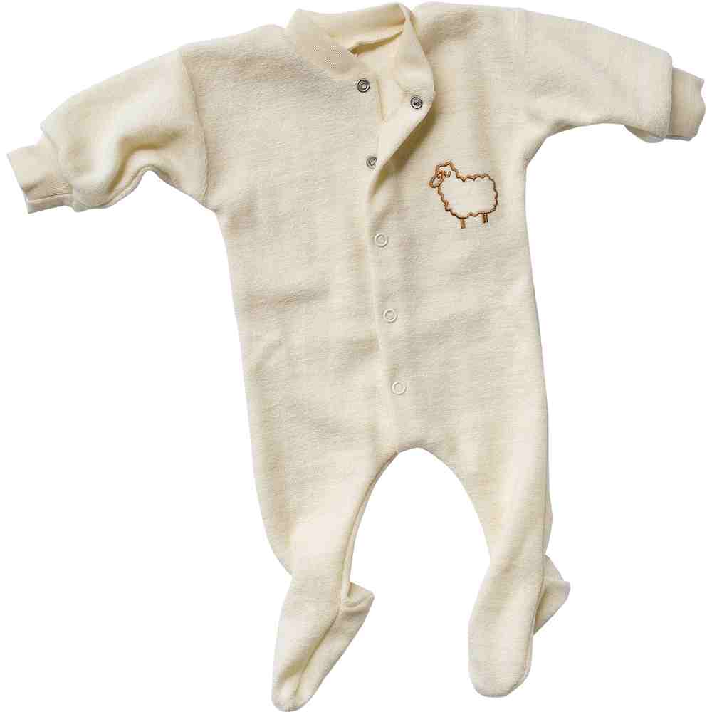 Pyjama 1 pièce en laine bouclette avec pieds COSILANA bébé