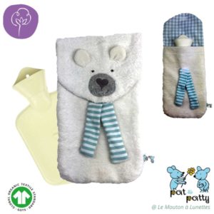 bouillotte peluche bio ours polaire pat and patty