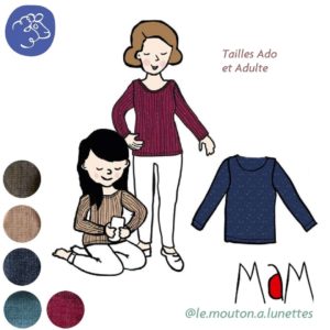 T-shirt femme en laine mérinos tricot MaM