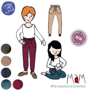 Lounge joggers MaM pantalon jogging en laine mérinos pour femme et ado