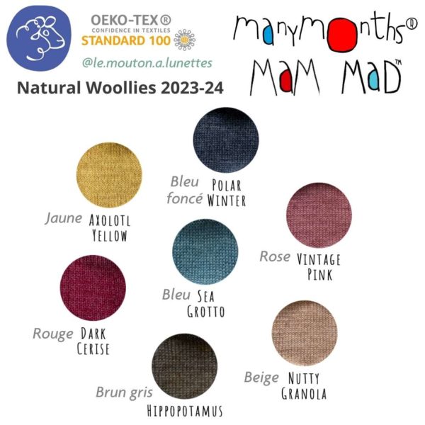 ManyMonths Natural Woollies 2023 2024 COULEURS 2022 23