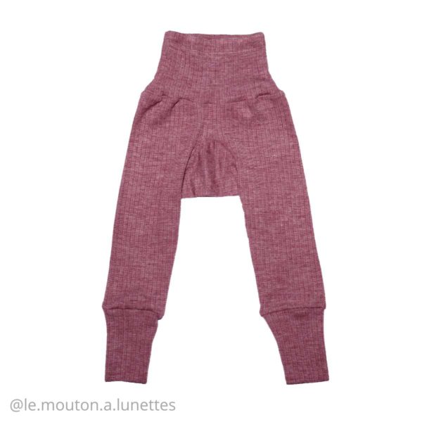 Cosilana pantalon bébé coton laine et soie bio bordeaux