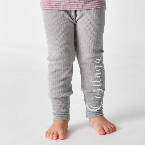 Cosilana pantalon bébé coton laine et soie bio gris
