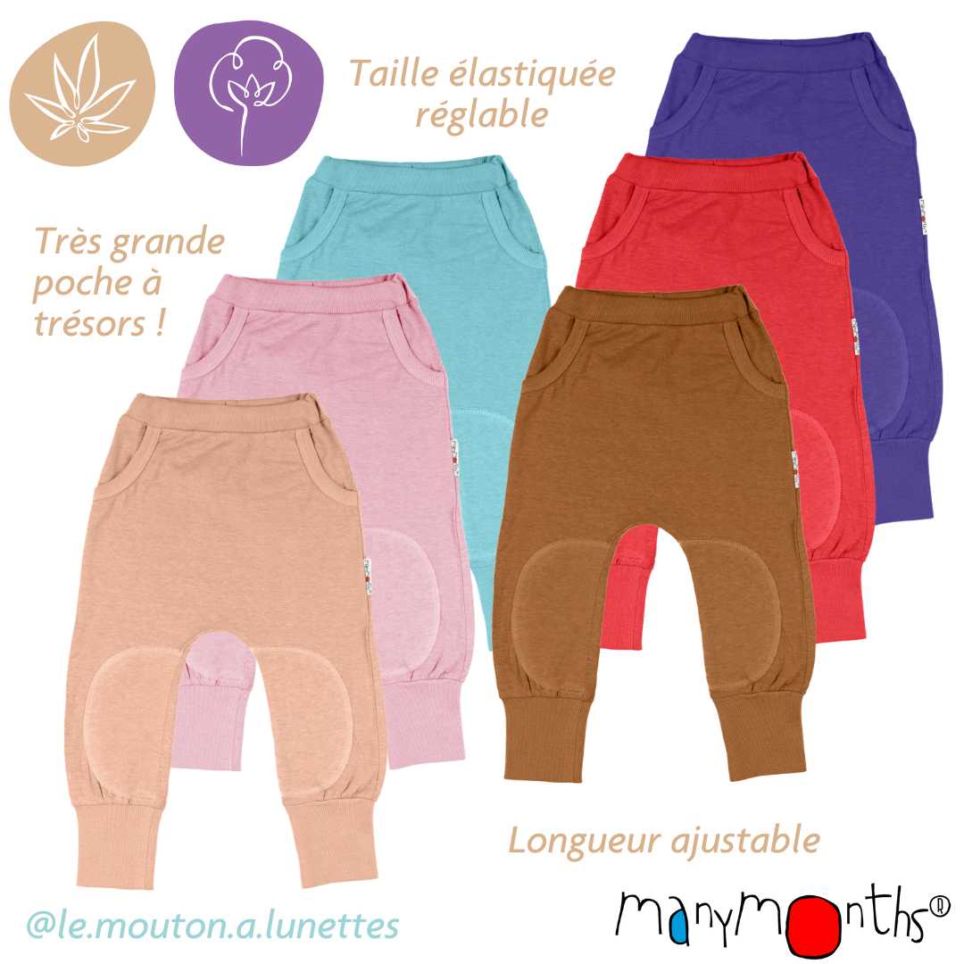 Pantalon en chanvre et coton bio pour enfant - Manymonths